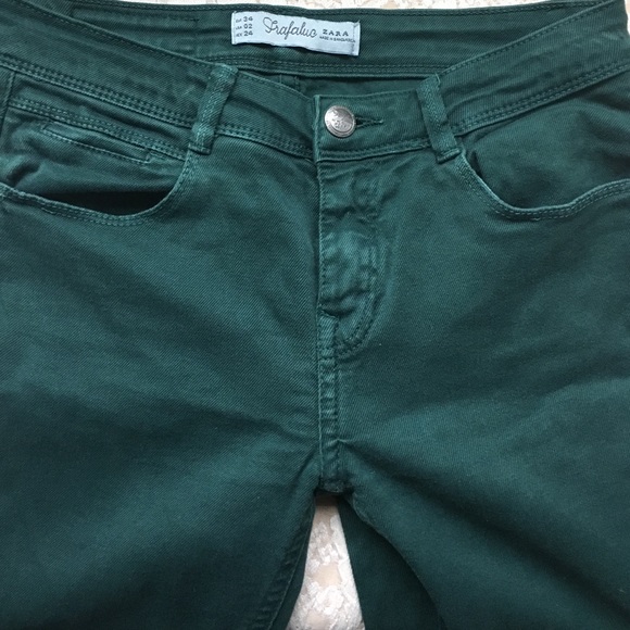 Frafaluc by Zara green jeans - Picture 2 of 3