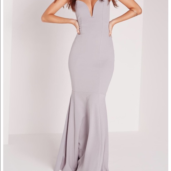 Missguidedus ice grey dress
