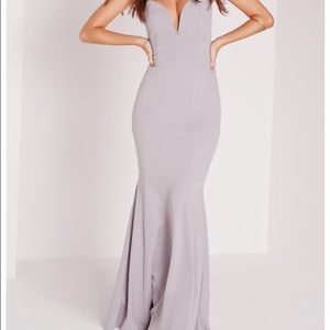 Missguidedus ice grey dress