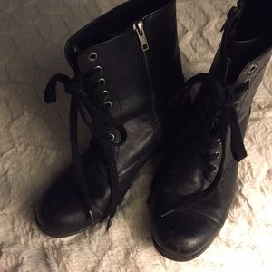 Black MIA Laced Combat Boots