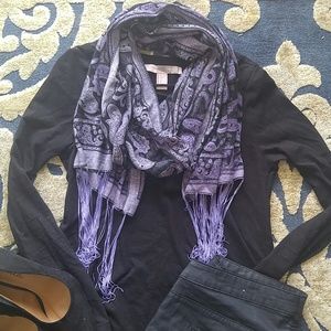 Purple paisley scarf