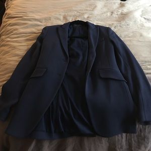 Theory Navy Pique blazer