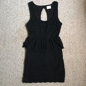 Black Urban Outfitters Fitted Lace Dress