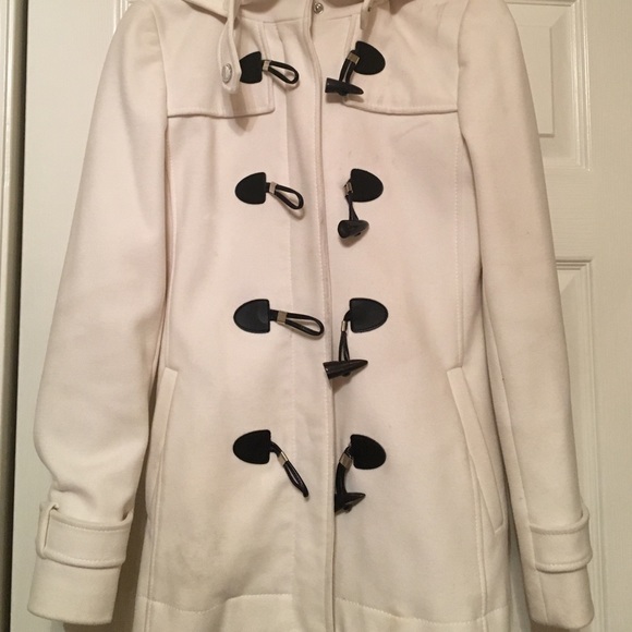 white winter peacoat