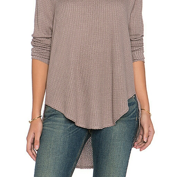 NWT Free Waffle People Cowl Neck Top Size M - Picture 2 of 4