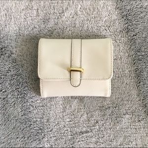 WHITE AND GOLD WALLET