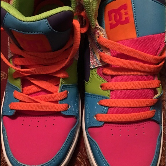 neon skate shoes