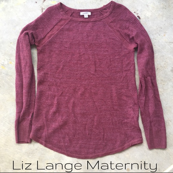 Maroon Liz Lange Maternity Sweater