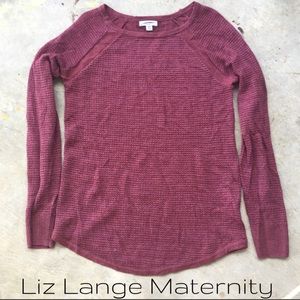 Maroon Liz Lange Maternity Sweater
