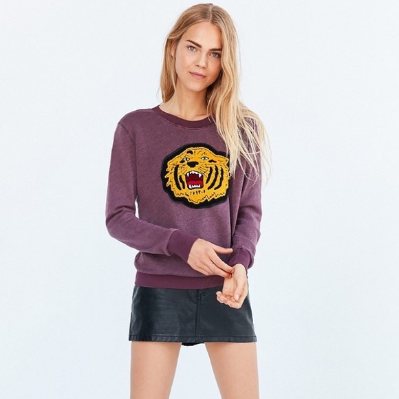 Urban Outfitters Sweaters - Deep dye tiger purple sweater XS