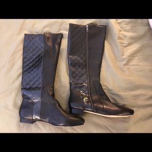 Farylrobin Black Leather Riding Boots