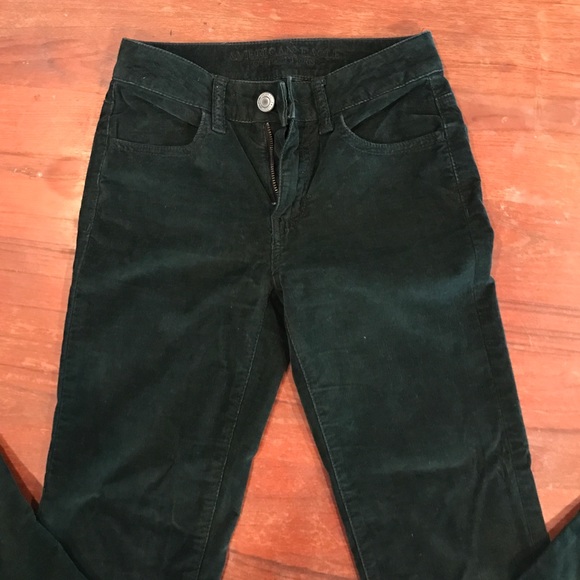 American Eagle Forest Green Corduroy Jeans