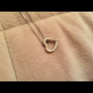 silver heart swarovski pendant