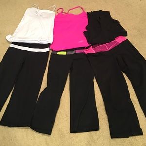 Lululemon workout tops and pants