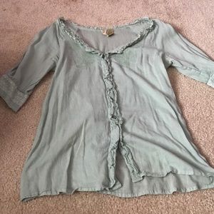 Buckle daytrip mint green quarter sleeve shirt