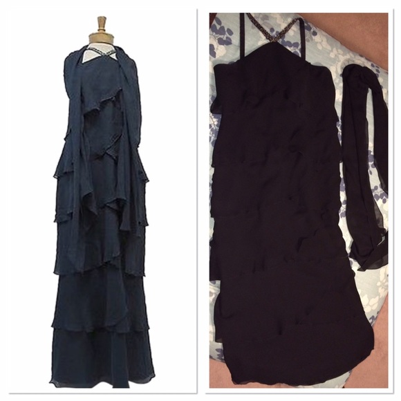 ⭐️HP⭐️Daymor Couture Silk Chiffon Sleeveless Dress - Picture 3 of 4