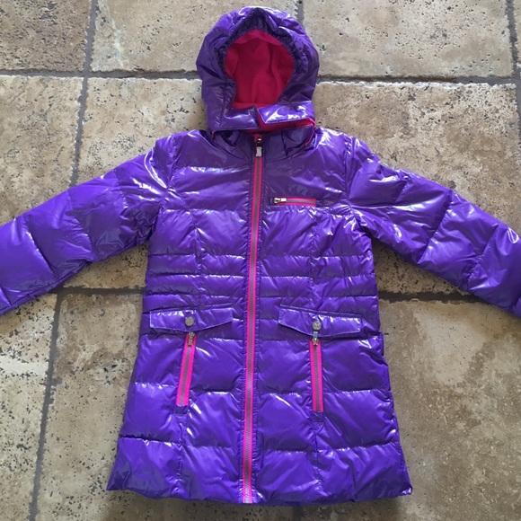 Girls' patent Versace 1969 coat, size 10/12 -NEW