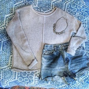🌫 One Teaspoon 🌫 grey knit sweater 😍😍