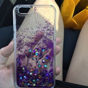 purple glitter fall iphone 6/6s case