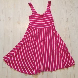 Pink Striped Swing Dress