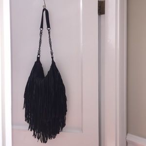 NEVER USED! Lost and Found fringe leather purse👛✨