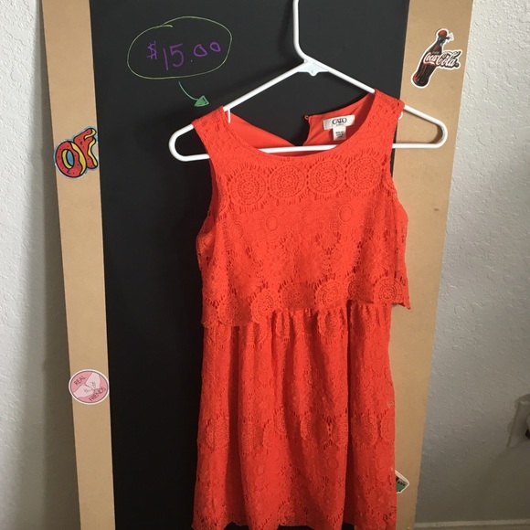 Red hot girls dress! Worn twice. ( 10-12 ) GIRLS