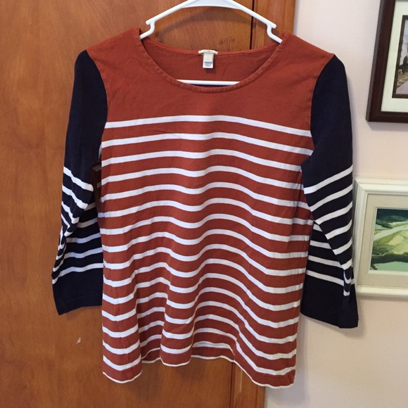 J. Crew color-block striped shirt