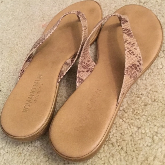 Snake skin flip flops