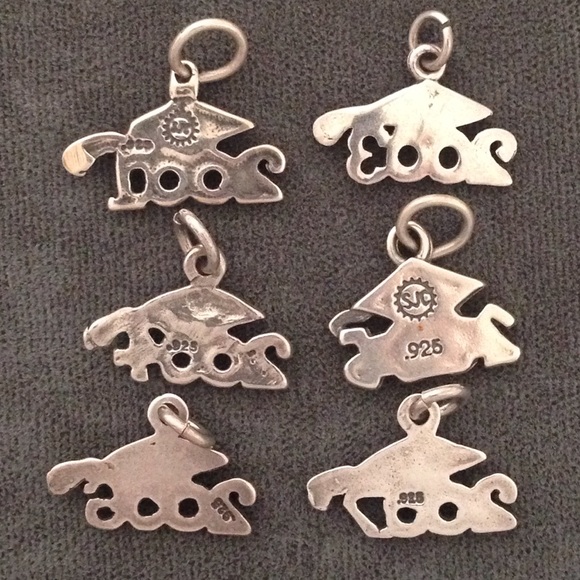 Sterling Silver Graduation Cap Charms - Picture 2 of 3