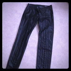 Black leather pants
