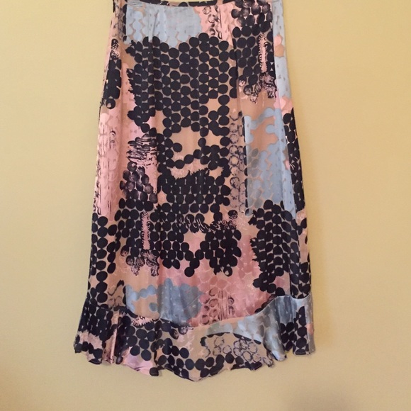 Anthropologie silky  floral skirt - Picture 3 of 4