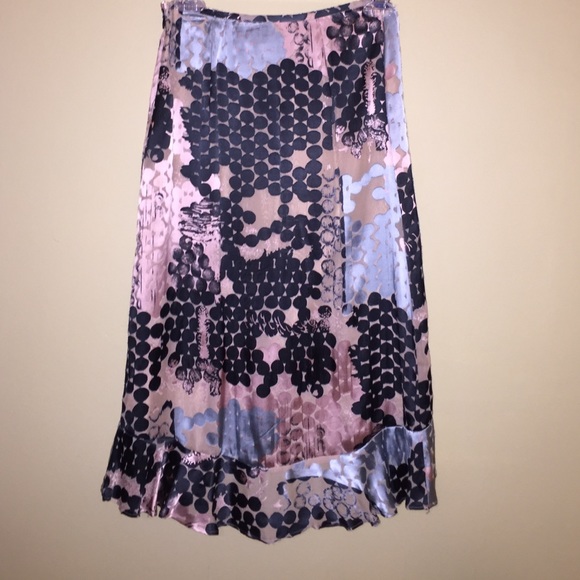 Anthropologie silky  floral skirt - Picture 4 of 4