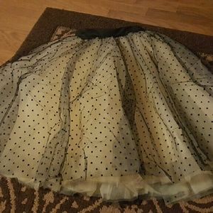 Tulle polka dot skirt