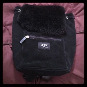 UGG Australia Black Suede Backpack