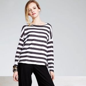 Eileen Fisher Striped Box Top