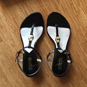 Michael Kors thong wedge sandals
