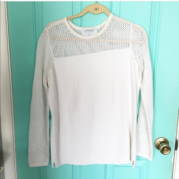 White sweater.