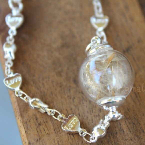 Beautiful dandelion seeds bracelet
