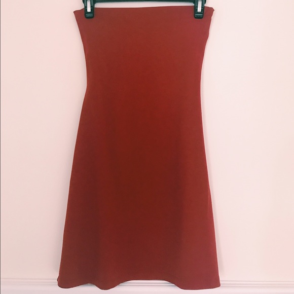 Red Strapless Susana Monaco Dress