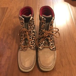 Cheetah Sperry boots!