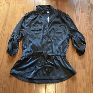 Silk Button Down Blouse