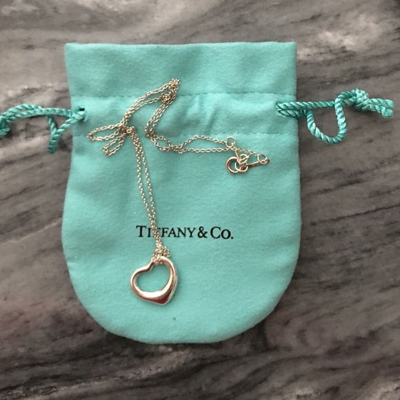 Tiffany and co small open heart pendant - Picture 1 of 8