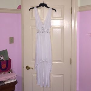 Sabo Skirt High Low White Dress