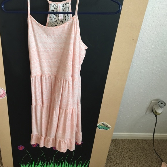 Baby pink tribal print dress.