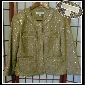 sz8 Golden sequined Michael Kors blazer