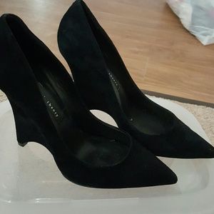 Theyskens' Theory Suede Wedge heels