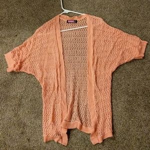 Peach crochet cover