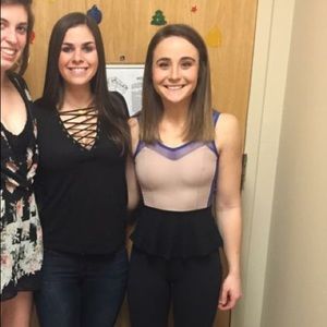 URBAN OUTFITTERS peplum mesh top