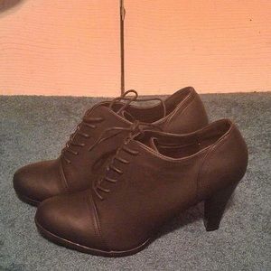Black Ankle Booties/Heels, Sz 11