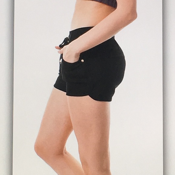 🍇Black drawstring🍇 comfy jogger shorts - Picture 2 of 3